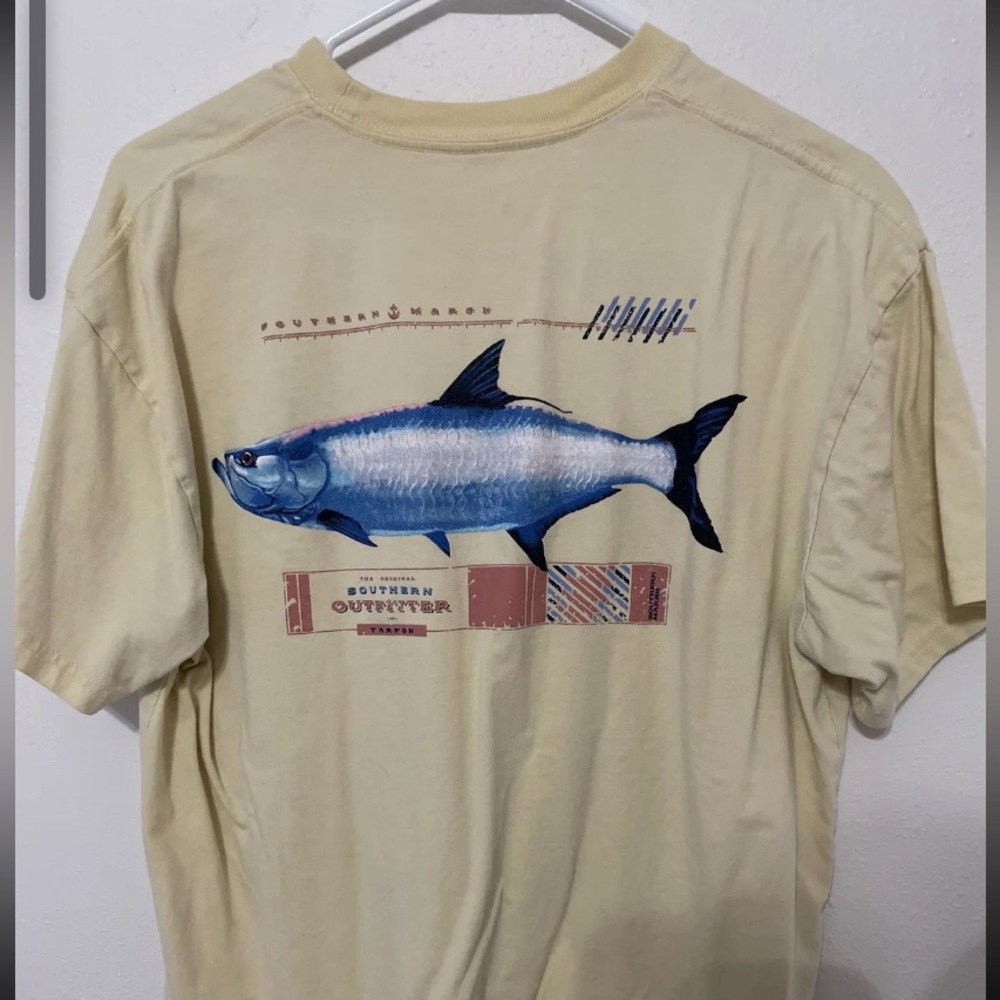 Southern Marsh Tarpon Yellow Large T-Shirt